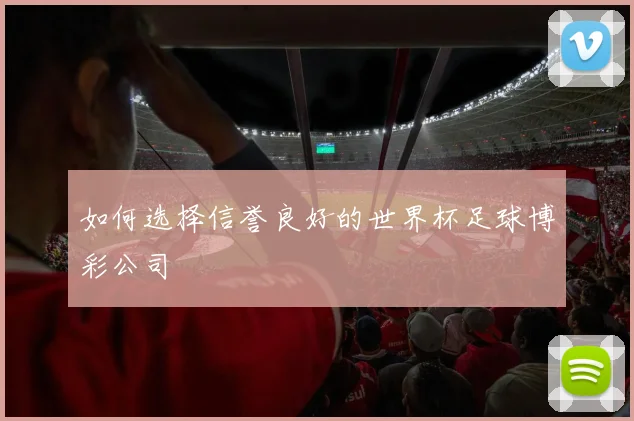 如何选择信誉良好的世界杯足球博彩公司